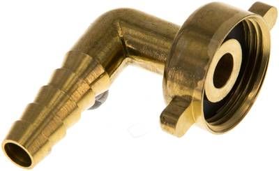 2/3-Schlauchtülle, mit Mutter G 3/4"-10mm, Winkel