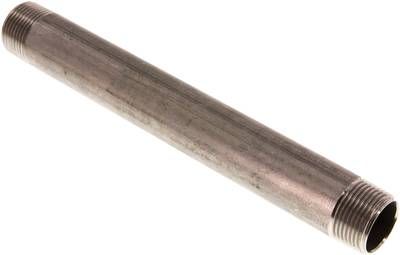 Rohrdoppelnippel R 3/4"-200mm, 20 bar 1.4571