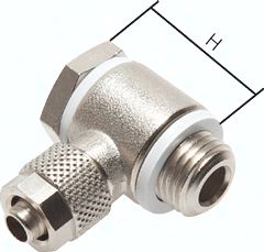 Winkel-Verschraubung G 3/8"-6 x 4mm, Messing vernickelt, Hohlschr.