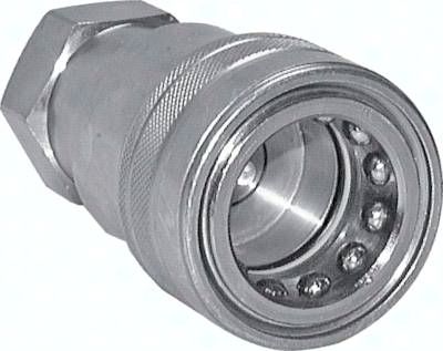Hydraulikkupplung ISO 7241-1B, Muffe, NPT 3/8"(IG), Stahl