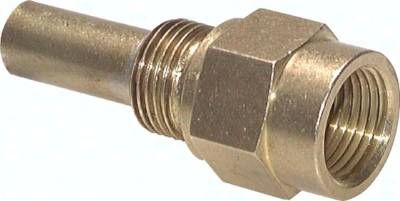 Schutzrohr f. Maschinenthermo-meter, 250mm, 16 bar Messing