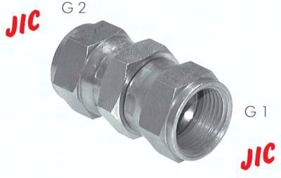 Gerader Verbinder JIC, UNF 7/16"-20-UNF 7/16"-20
