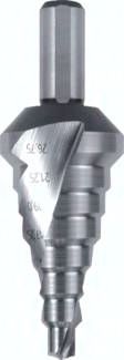 Stufenbohrer mit Spiralnut (Einzelbohrer), Größe 4