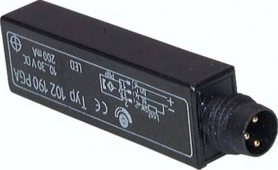 Zylinderschalter 10 - 60 V AC / 10 - 75 V DC, Kabelstecker M 8