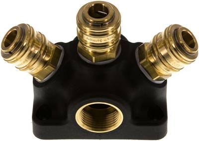 Wanddose mit G 3/4" (IG) und mit 3 Kupplungsdosen NW7,2