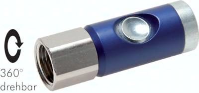 Sicherheits-Druckknopfkupplung (NW7,2), G 3/8" IG, Stahl verzinkt