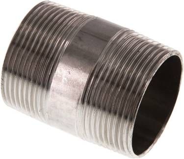 Rohrdoppelnippel R 1 1/2"-60mm, 20 bar 1.4571