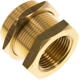 Schottverschraubung G 1"-M 42 x 2, 16 bar Messing