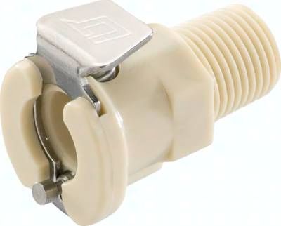 Kupplungsdose (MC) mit Außengewinde, Polypropylen (beige)