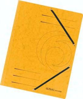 HERLITZ Eckspannermappe gelb, mit 3 Einschlagklappen