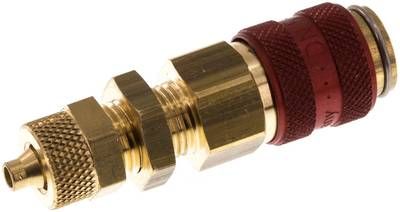 Schott-Kupplungsdose (NW5) 6 x 4mm Schlauch, Messing