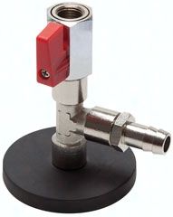 Magnethalter für 1/4"-Schlauch mit Kugelhahn und 13 mm Schlauchnippel, -Kühlmitt