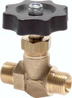 Kugel-Absperrventil, Messing,gerade, G 3/8", PN 40