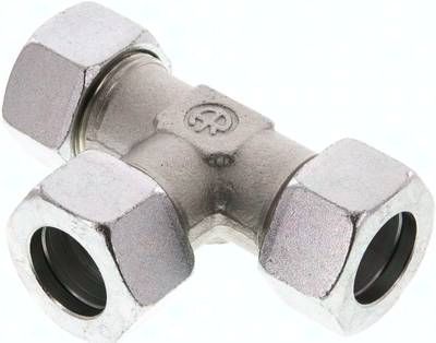 T-Schneidringverschraubung 22 L, Stahl verzinkt