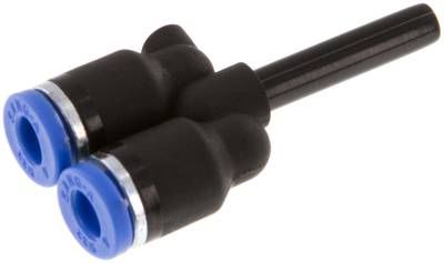 Y-Steckanschluss 4mm Stecknippel, 4mm Schlauch