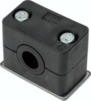 Rohrschelle (Elastomereinsatz) ohne Deckplatte, 30mm