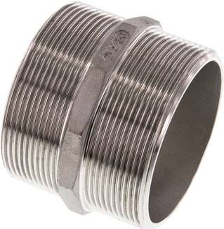 Doppelnippel G 2 1/2"-G 2 1/2" , 16 bar 1.4408