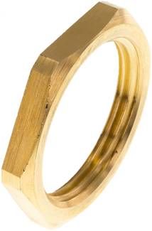 Sechskant-Gegenmutter G 1 1/4", Messing