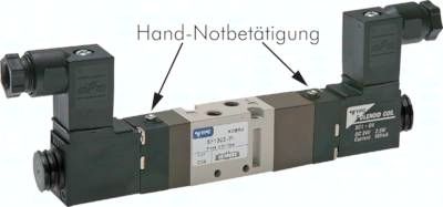 5/3-Wege Magnetventil, M 5, entlüftet, 115 V AC