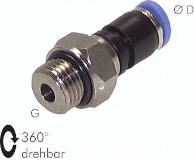 Gerade Drehverschraubung G 1/8"-8mm, IQS-Standard