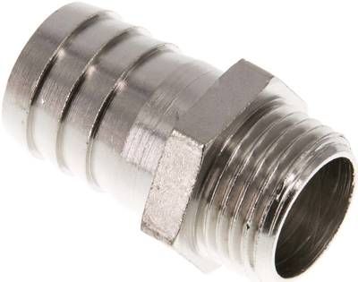 Gewindetülle G 1/2"-19mm, 16 bar Messing vernickelt