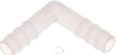 Winkel-Schlauchverbinder 9mm, PVDF