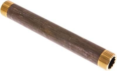 Rohrdoppelnippel G 3/4"-200mm, 16 bar Messing