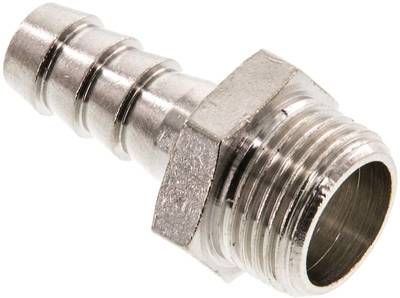 Gewindetülle G 3/8"-9mm, 16 bar Messing vernickelt