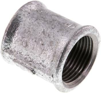 Rundmuffe Rp 1"-Rp 1", 25 bar Temperguss verzinkt