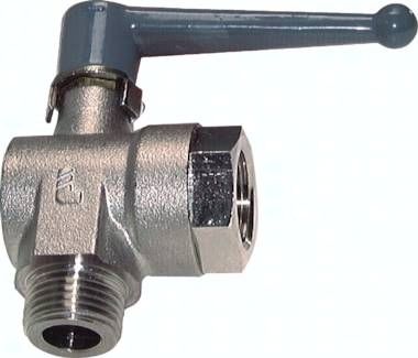 Messing-Winkelkugelhahn, G 1/8" (AG/IG), PN 20