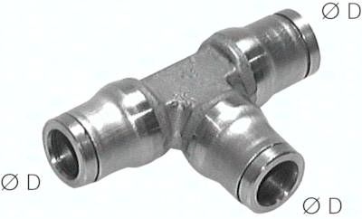 T-Steckanschluss 8mm, Baureihe Edelstahl