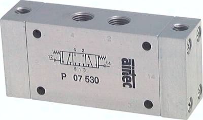 5/3-Wege Pneumatikventil, G 1/8", Mitte geschlossen