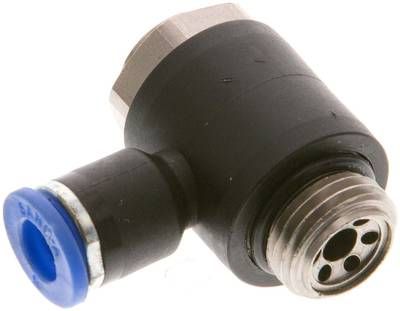 Winkel-Drosselrückschlag-ventil G 1/4"-6mm,abluftregelnd (Standard)