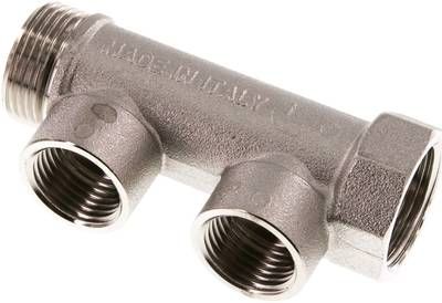 Verteilerrohr G 3/4"(IG/AG), 2 Abgänge G 1/2" (IG)