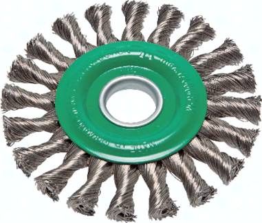 Rundbürste gezopft 115x12 mm, Aufnahmebohrung 22,2 mm