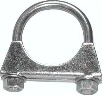 Bügelschelle komplett, 60mm, Stahl verzinkt