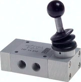 3/2-Wege Handhebelventil mit Federrückstellung G 1/4"