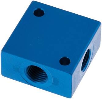 Kreuz-Verteiler 4 x G 1/4",Aluminium