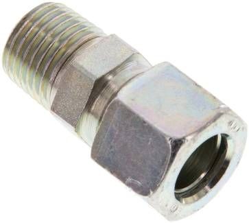 Gerade Schneidringverschr. 10 LL-R 1/4", Stahl verzinkt