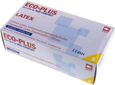 Latex-Einmalhandschuhe, puder-frei, natur, S, 100er Box