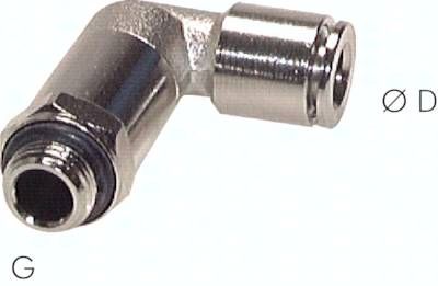 Winkel-Steckanschluss, lang G 1/4"-8mm, Baureihe CV