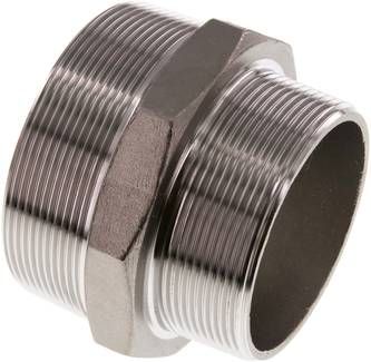 Doppelnippel R 3"-R 2 1/2", 16 bar 1.4408