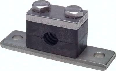 Rohrschelle, schwere Baureihe, 33,7 (1")mm, Edelstahl