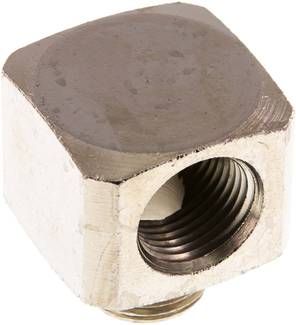 90°-Winkel G 1/2"(IG)-G 1/2"(AG), Messing vernickelt