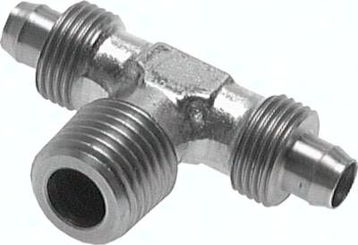 T-Gewindestück R 1/4"-8 x 6mm, 1.4404 ohne Muttern