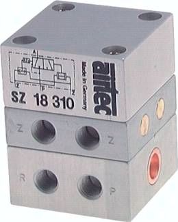 Zweihand-Sicherheitsblock G 1/8", 3/2-Wege (NC) Präzisionsausführung