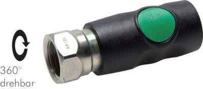 Sicherheits-Druckknopfkupplung (NW7,2), G 1/2" IG, Kunststoff