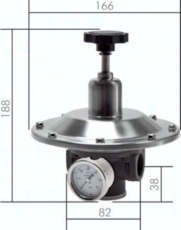 Präzisions-Druckregler G 1/2", 20 - 200 mbar