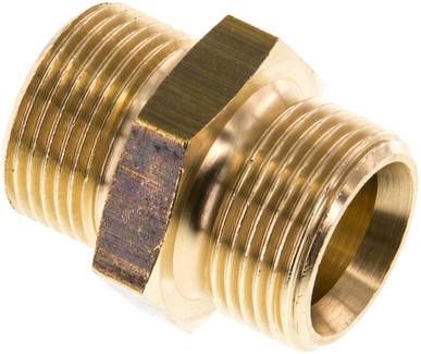 Doppelnippel G 3/4"-G 3/4", 16 bar Messing/Rotguss