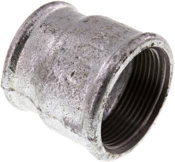 Rundmuffe Rp 1 1/2"-Rp 1 1/4", 25 bar Temperguss verzinkt